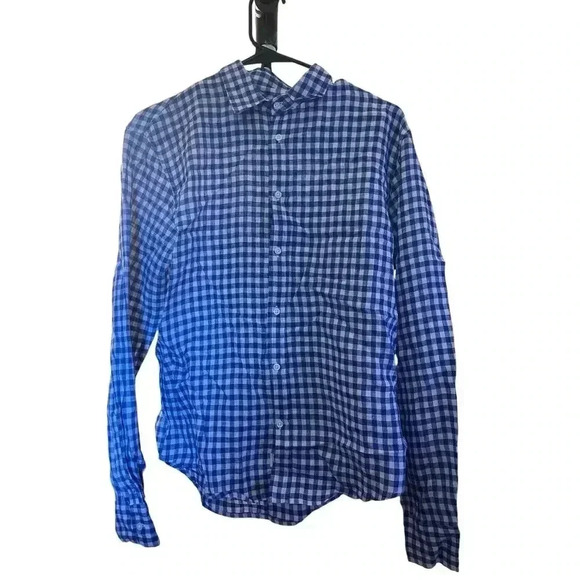 FRANK AND EILEEN BLUE CHECK SHIRT SIZE XXS - Picture 1 of 2